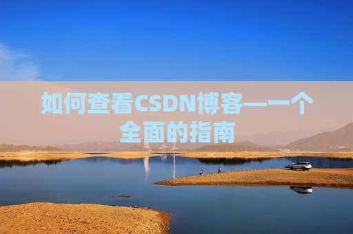如何查看CSDN博客—一个全面的指南
